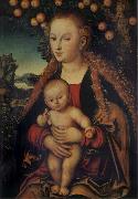Lucas Cranach the Elder THe Virgin and Child under the Apple-tree oil painting artist